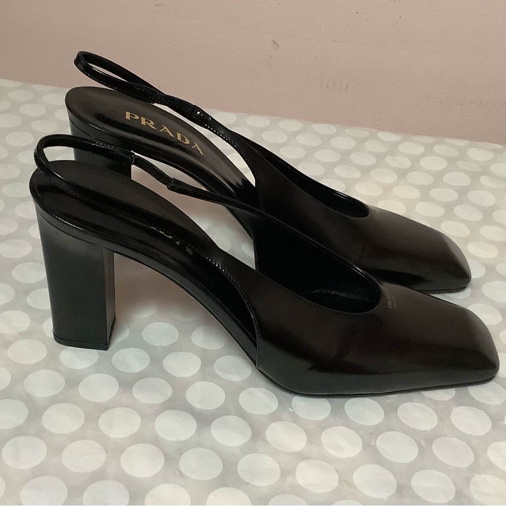 BNWT Prada Modellerie Square Toe Slingback Pump sz.39.5 - Picture 3 of 13
